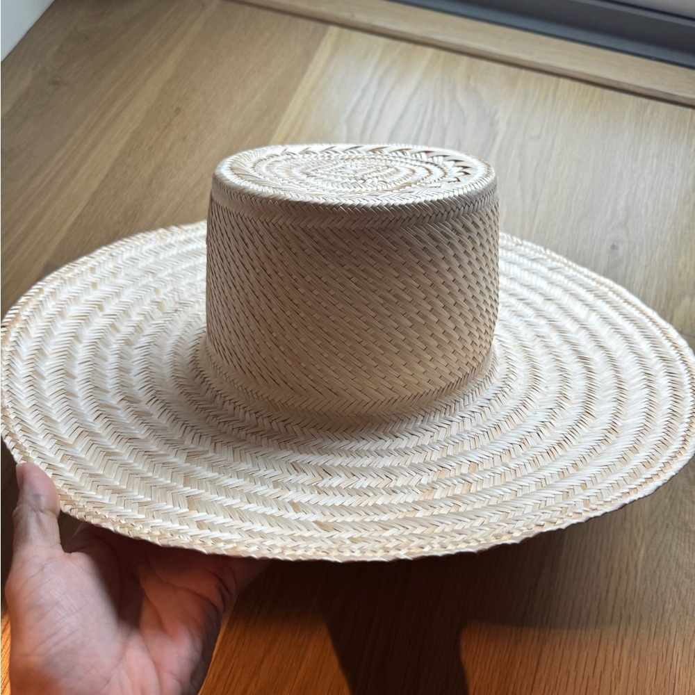 Janessa Leone Natural Straw Wide-Brim Hat